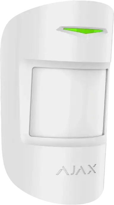 Ajax MotionProtect Plus Wireless Indoor Motion Detector, PIR and Microwave Sensor, Pet Immunity up to 20kg, 12m Range, Jeweller Technology, Color: White