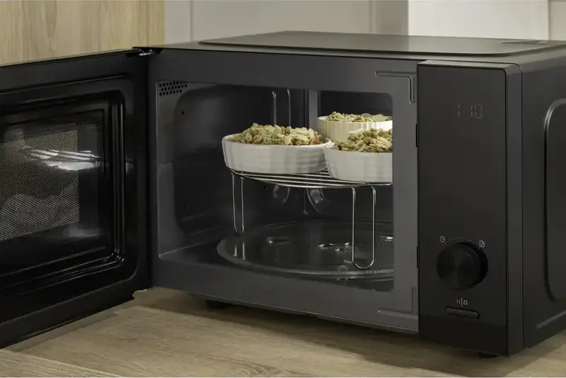 Микроволновая печь Gorenje MO23S4B5 с грилем, отдельно стоящая, 23 л, технология InverterPower, 800 Вт/1000 Вт, 16 автопрограмм, черная