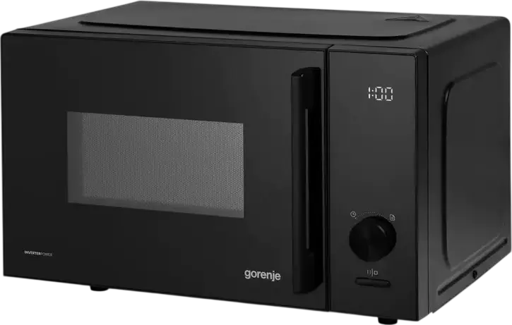 Микроволновая печь Gorenje MO23S4B5 с грилем, отдельно стоящая, 23 л, технология InverterPower, 800 Вт/1000 Вт, 16 автопрограмм, черная