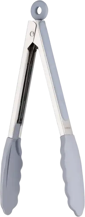 Ardesto AR3022GS Midori Kitchen Tongs, Stainless Steel and Silicone, 28 cm, Grey, Dishwasher Safe
