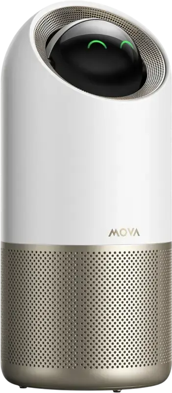 Mova X10 Air Purifier, 15 m2 Coverage, MOVAhome Smart Ecosystem, Antibacterial Coating, Remote Control, Metal and Plastic Case, 26W, White Gold