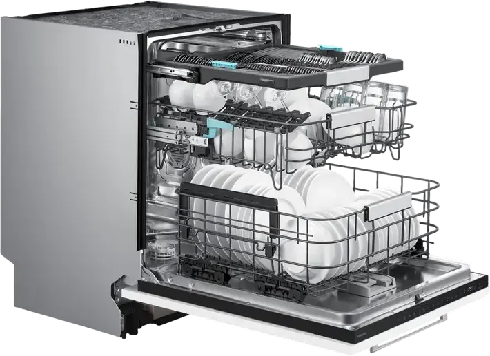 Samsung DW80H77NAB0U1 Bespoke AI Series 80 Fully Integrated Dishwasher, 14 Place Settings, Energy Class A, AI Wash, Auto Open Door, SmartThings