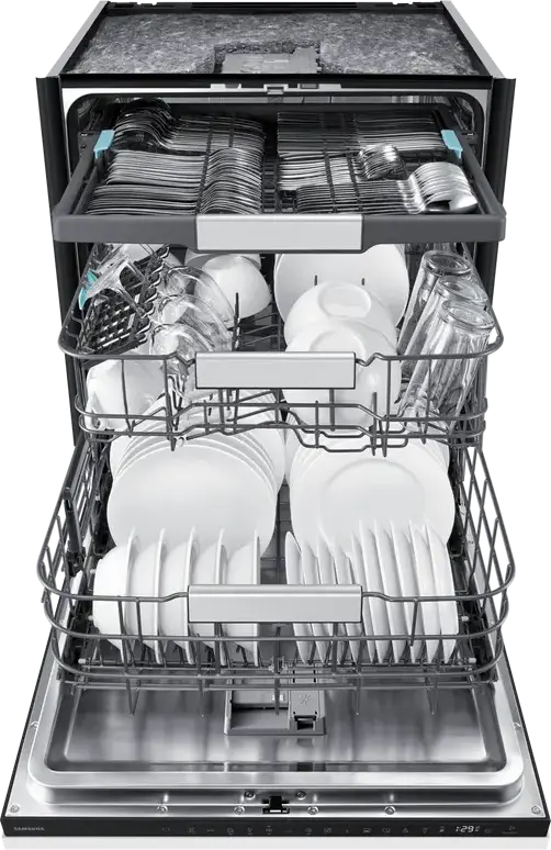 Samsung DW80H77NAB0U1 Bespoke AI Series 80 Fully Integrated Dishwasher, 14 Place Settings, Energy Class A, AI Wash, Auto Open Door, SmartThings