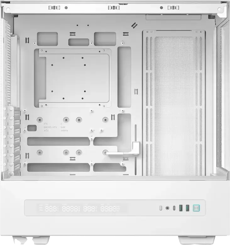 Carcasa PC Deepcool CH690 Digital WH Midi-Tower Fishtank Alb, Sticlă Temperată, Display Monitorizare Digitală, Suport ATX, 481x240x516mm, R-CH690-WHNNA0D-G-1