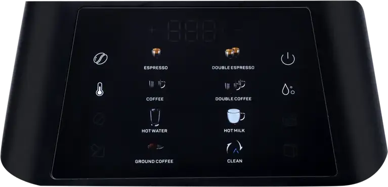 Polaris PACM 2048SW Automatic Espresso Machine, 1450W, 20 Bar Pump, Stainless Steel Millstone Grinder, 1.8L Tank, 5 Programs, Black Stainless Steel