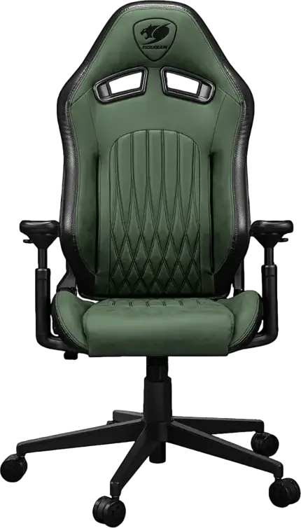 Игровое кресло Cougar Explore, цвет Army Green F, дышащая кожа ПВХ и PU, 3D регулируемые подлокотники, наклон 155 градусов, стальной каркас, поясничная поддержка, до 120 кг