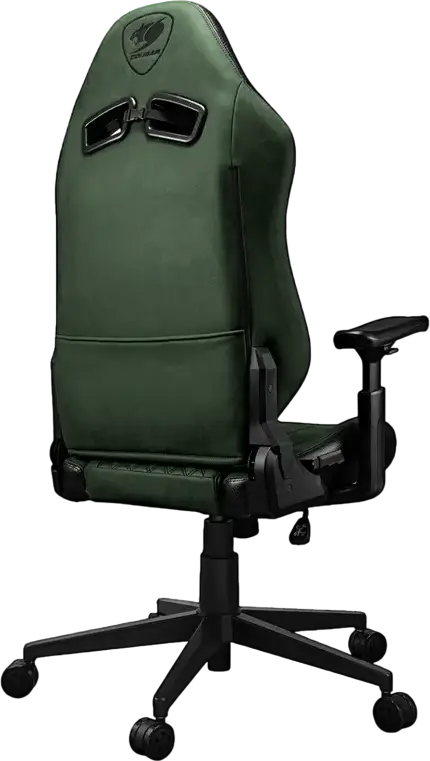 Игровое кресло Cougar Explore, цвет Army Green F, дышащая кожа ПВХ и PU, 3D регулируемые подлокотники, наклон 155 градусов, стальной каркас, поясничная поддержка, до 120 кг