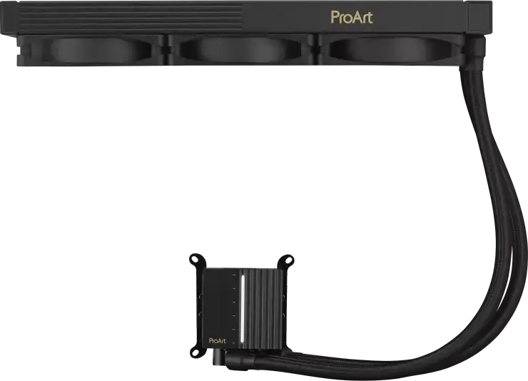Răcire Lichidă CPU ASUS ProArt LC 360, Radiator Aluminiu 360mm, 3 Ventilatoare Alphacool Apex Stealth Metal Power, Indicator Sistem în Timp Real, LGA 1851/1700/1200/115x, AM5/AM4