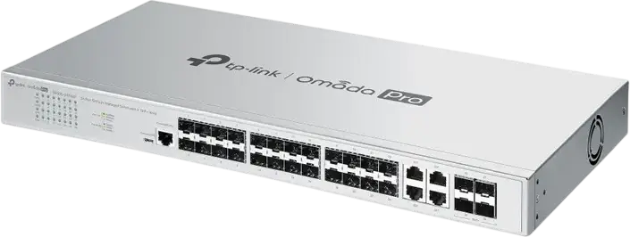 24-port 10/100/1000Mbps Switch TP-LINK Omada Pro"S5500-24F4XF",4x10G SFP+, 4xSFP/RJ45 Combo, Dual PS
