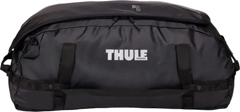 Geanta Thule Chasm Transformer 90L Hibrid Rucsac si Duffel, Nylon Poliester Rezistenta la Apa, Curele Padded Convertibile, Deschidere Lata, Negru