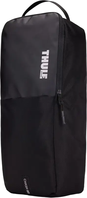 Geanta Thule Chasm Transformer 90L Hibrid Rucsac si Duffel, Nylon Poliester Rezistenta la Apa, Curele Padded Convertibile, Deschidere Lata, Negru