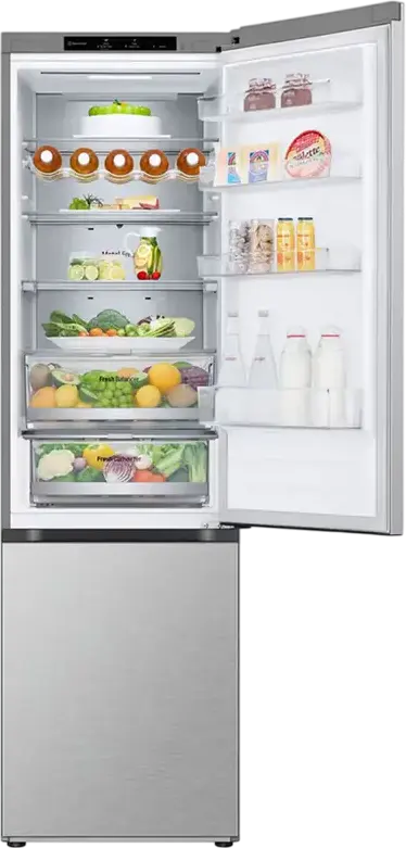 LG GBV7280BMB Freestanding Combi Refrigerator, Total No Frost, Smart Inverter Compressor, 387L Capacity, Energy Class B, Silver, 59.5x67.5x203 cm