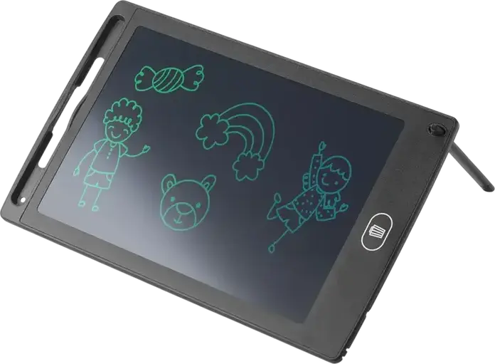 Cellularline LCD Writing Tablet 8.5" Colorful Screen Graphics Tablet with Pressure Sensitive Stylus, Lock Button and USB Charging, Black