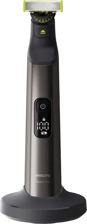 Philips OneBlade Pro 360 QP6652/61 Hybrid Face and Body Trimmer, 360 Blade, 20 Length Settings (0.4-10mm), Li-Ion Battery, 120min Runtime, LED Display