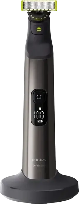 Philips OneBlade Pro 360 QP6652/61 Hybrid Face and Body Trimmer, 360 Blade, 20 Length Settings (0.4-10mm), Li-Ion Battery, 120min Runtime, LED Display