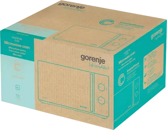 Cuptor cu Microunde Solo Gorenje MO20E1B5, Capacitate 20L, Tehnologie InverterPower, Putere 700W, Grill 2300W, 9 Programe Automate, Timer Mecanic, Negru