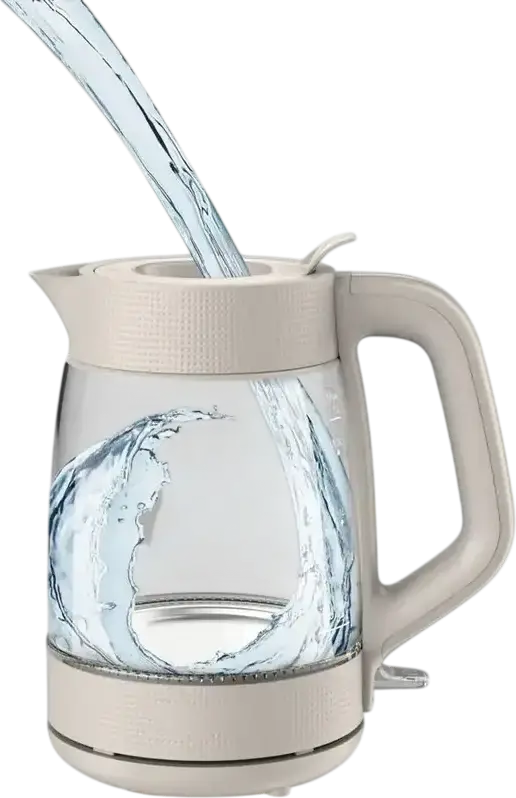 Tefal Morning KO2G0BE0 Electric Glass Kettle, 1.7L Capacity, 2000W, 360° Base, Anti-scale Filter, Boil-dry Protection, Backlight Illumination, Beige