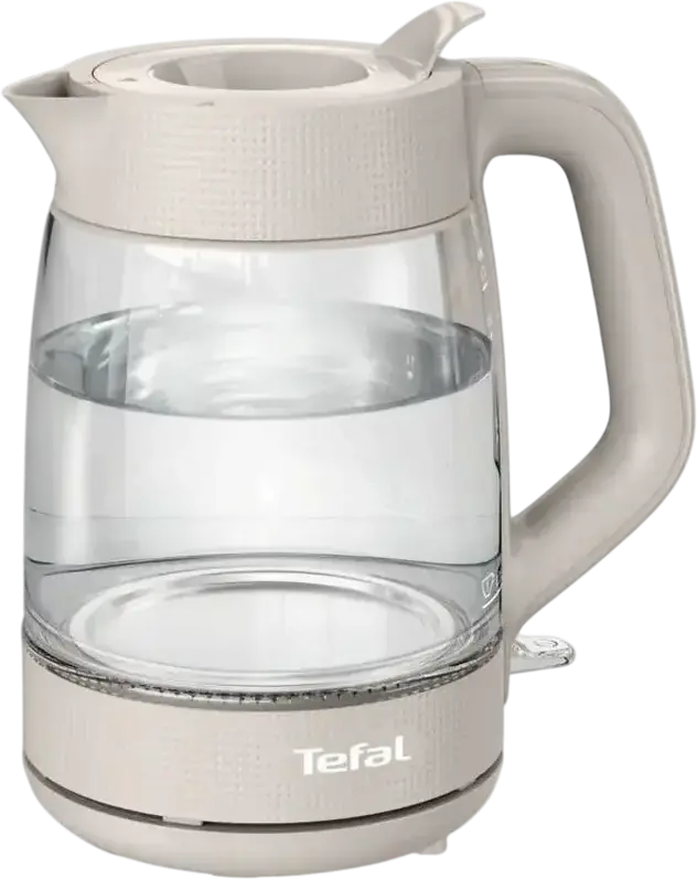 Tefal Morning KO2G0BE0 Electric Glass Kettle, 1.7L Capacity, 2000W, 360° Base, Anti-scale Filter, Boil-dry Protection, Backlight Illumination, Beige