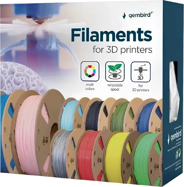 Gembird 3DP-ABS1.75 ABS 3D Printer Filament, Yellow, 1.75 mm Diameter, 1 kg Spool, 225-240°C Printing Temperature