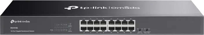 Switch TP-Link DS1016G Omada Neadministrat Rackmount 16 Porturi Gigabit 10/100/1000Mbps, Capacitate Comutare 32Gbps, Green Ethernet, Carcasă Oțel, Fără Ventilator