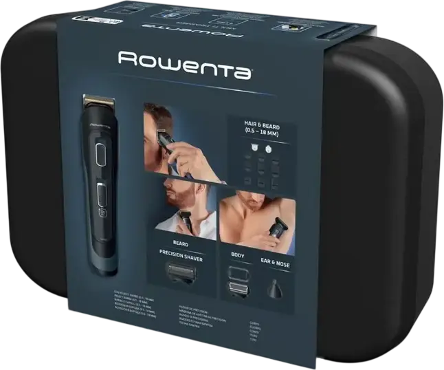 Trimmer Multifunctional Rowenta TN9464E0 Selectium 17-in-1, Lame din Otel Inoxidabil Autoascutite, 0.5-18mm, Baterie Li-Ion, Wet & Dry, Ecran LCD