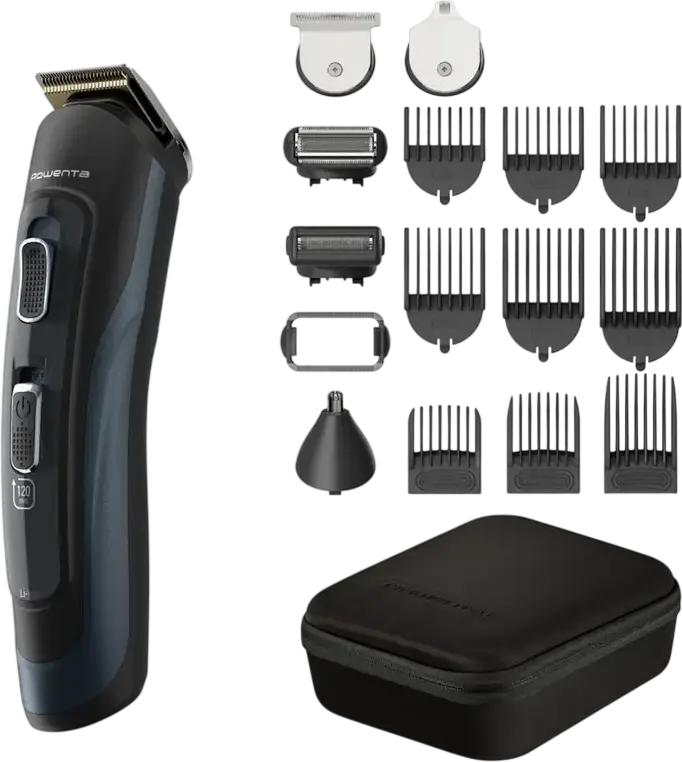 Trimmer Multifunctional Rowenta TN9464E0 Selectium 17-in-1, Lame din Otel Inoxidabil Autoascutite, 0.5-18mm, Baterie Li-Ion, Wet & Dry, Ecran LCD