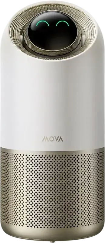 Mova Stellar X10 Plus Air Purifier, HEPA & Anti-allergen Filter, 220m3/h PCADR, 15-20m2 Area, 45W, Smart MOVAhome App Control, White Gold