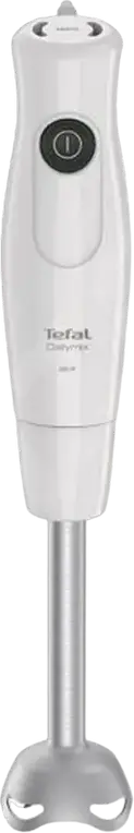 Tefal DailyMix HB533138 Hand Blender 600W, Stainless Steel Foot, with Chopper 0.5L, Whisk and 0.8L Beaker, Anti-Splash Protection, White