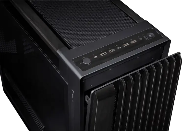 Carcasa Mid Tower ASUS ProArt PA602 Wood Edition, Suport E-ATX, Lemn Thermowood certificat FSC, Sticla Temperata, Radiator 420mm, Ventilatoare 200mm