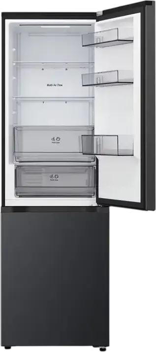 Frigider Combinat LG GBBSJ10DEP, Free-standing, Total No Frost, Capacitate Netă 333L, ThinQ, Inverter Compressor, Negru, Clasa Energetică D, 186 cm