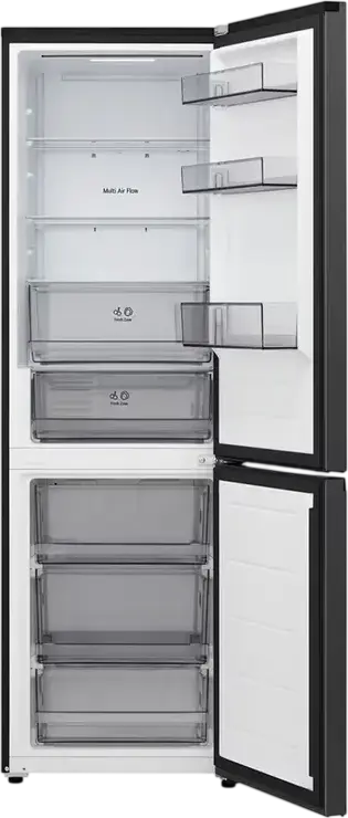 Frigider Combinat LG GBBSJ10DEP, Free-standing, Total No Frost, Capacitate Netă 333L, ThinQ, Inverter Compressor, Negru, Clasa Energetică D, 186 cm