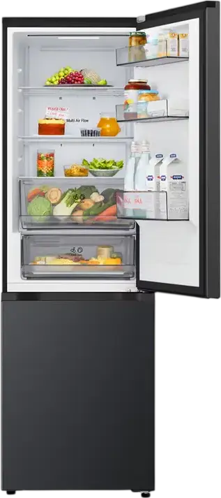 Frigider Combinat LG GBBSJ10DEP, Free-standing, Total No Frost, Capacitate Netă 333L, ThinQ, Inverter Compressor, Negru, Clasa Energetică D, 186 cm