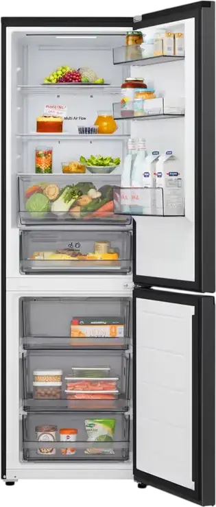 Frigider Combinat LG GBBSJ10DEP, Free-standing, Total No Frost, Capacitate Netă 333L, ThinQ, Inverter Compressor, Negru, Clasa Energetică D, 186 cm