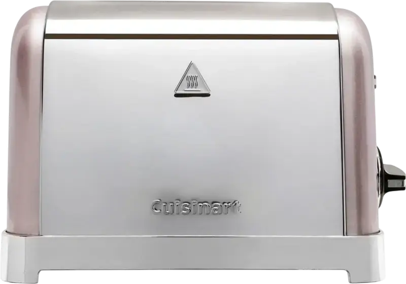 Cuisinart CPT160PIE 2-Slice Toaster, 900W, Metal Housing, 6 Browning Levels, Reheat, Defrost, Cancel Functions, Removable Crumb Tray, Pink