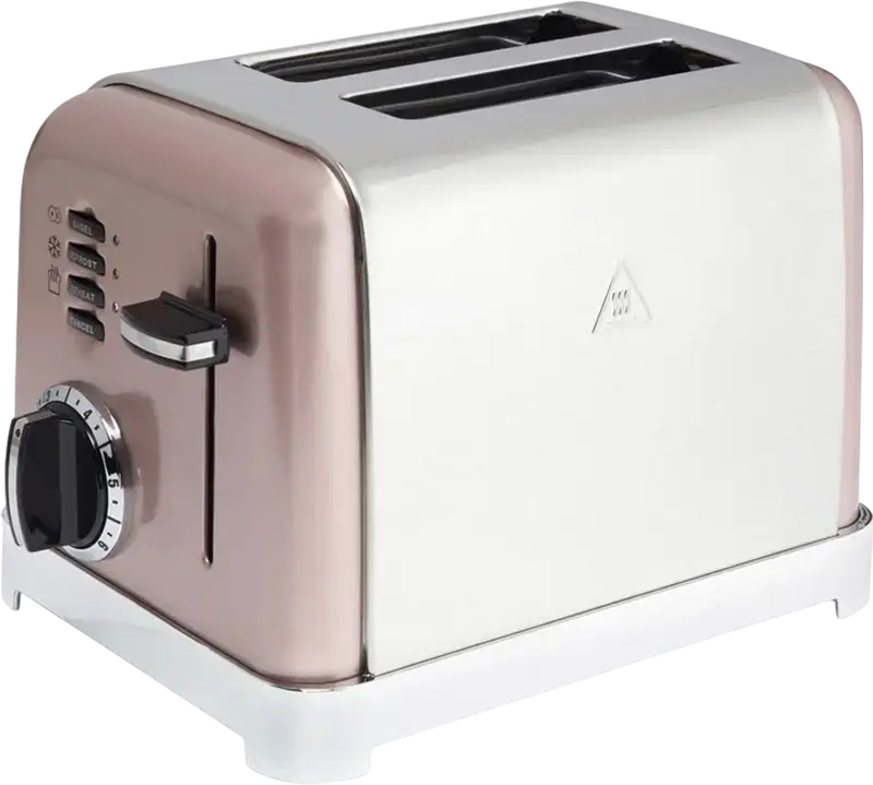 Cuisinart CPT160PIE 2-Slice Toaster, 900W, Metal Housing, 6 Browning Levels, Reheat, Defrost, Cancel Functions, Removable Crumb Tray, Pink