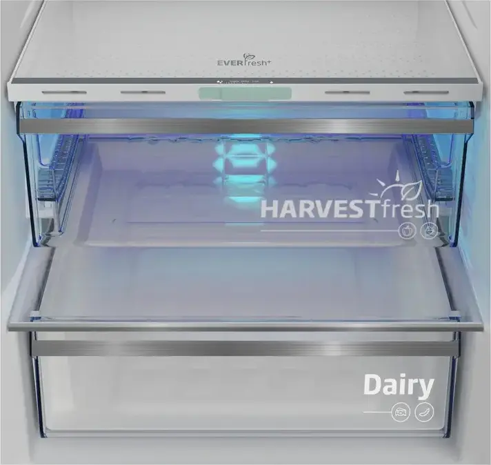 Frigider Combinat Beko B5RCNA405ZXBR, No Frost, HarvestFresh, ProSmart Inverter, Volum Net 355L, Clasa Energetică D, Negru, 203.5x59.5x66.3 cm