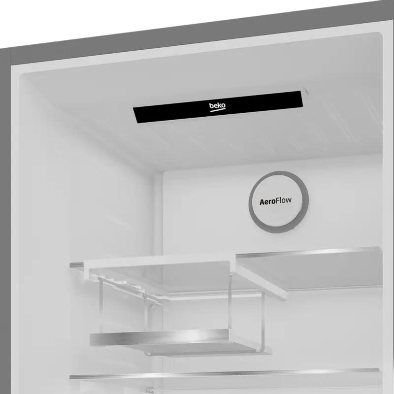 Frigider Combinat Beko B5RCNA405ZXBR, No Frost, HarvestFresh, ProSmart Inverter, Volum Net 355L, Clasa Energetică D, Negru, 203.5x59.5x66.3 cm