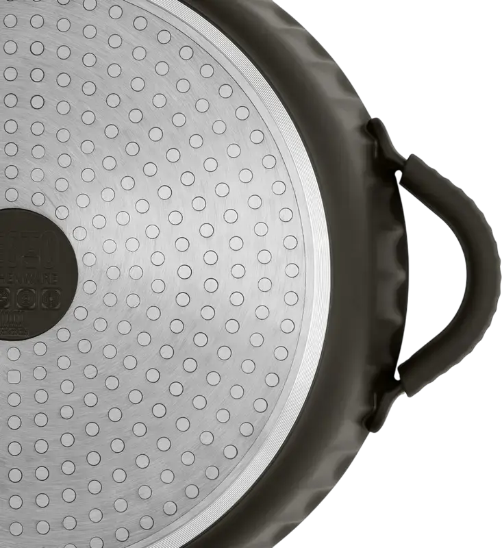 RESTO 94006 ASCELLA Oval Casserole 4.2L, Aluminum with Non-stick Pfluon Cookmark Coating, Glass and Silicone Lid, 28cm Bottom Diameter, Brown