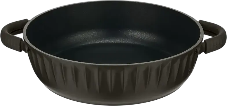 RESTO 94006 ASCELLA Oval Casserole 4.2L, Aluminum with Non-stick Pfluon Cookmark Coating, Glass and Silicone Lid, 28cm Bottom Diameter, Brown
