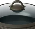 RESTO 94006 ASCELLA Oval Casserole 4.2L, Aluminum with Non-stick Pfluon Cookmark Coating, Glass and Silicone Lid, 28cm Bottom Diameter, Brown