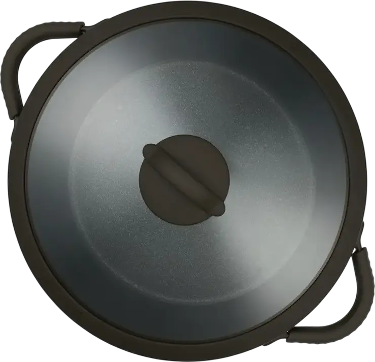 RESTO 94006 ASCELLA Oval Casserole 4.2L, Aluminum with Non-stick Pfluon Cookmark Coating, Glass and Silicone Lid, 28cm Bottom Diameter, Brown