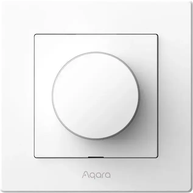 Aqara Dimmer Switch H2 EU (K0-R01D) Întrerupător Inteligent cu Dimare, Matter over Thread și Zigbee, Mod Fir Neutru/Fără Neutru, Alb, 86x86mm