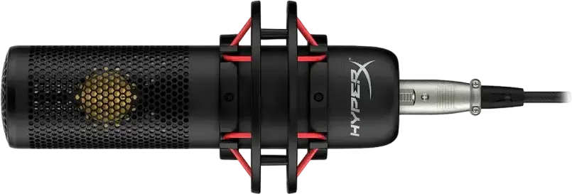HyperX ProCast Large Diaphragm Condenser Microphone, Cardioid Polar Pattern, XLR Connection, Gold-Sputtered Capsule, Shock Mount and Pop Filter, Black