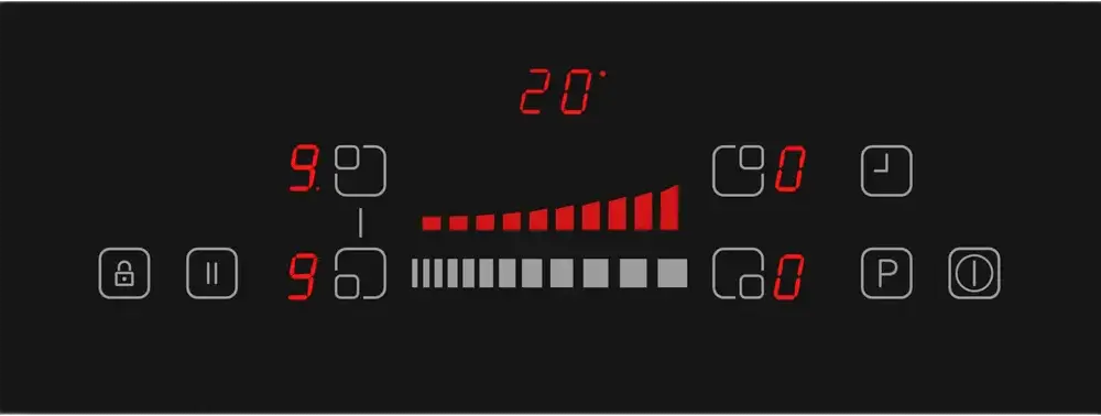 Sharp KH-6I27CS0I-EU Built-in Induction Hob, 4 Zones, Schott Ceran Vitroceramic Glass, 7.4 kW, Touch Control, Boost Function, Child Lock, Black, 59 cm