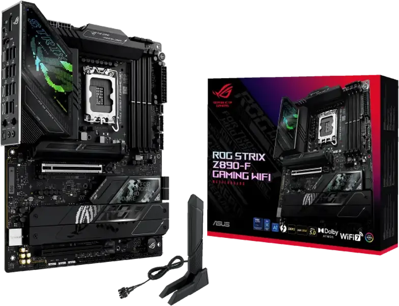 ASUS ROG STRIX Z890-F GAMING WIFI Motherboard LGA1851 Intel Z890 ATX DDR5 9066+ MT/s PCIe 5.0 Wi-Fi 7 Bluetooth 5.4 Thunderbolt 4 Intel Core Ultra Series 2