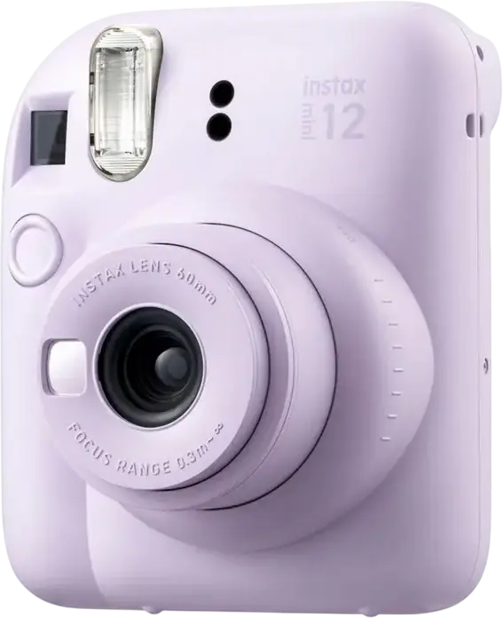 Fujifilm Instax Mini 12 Instant Camera, Automatic Exposure, Close-Up Mode, Built-in Flash, for instax mini Instant Film, Lilac Purple