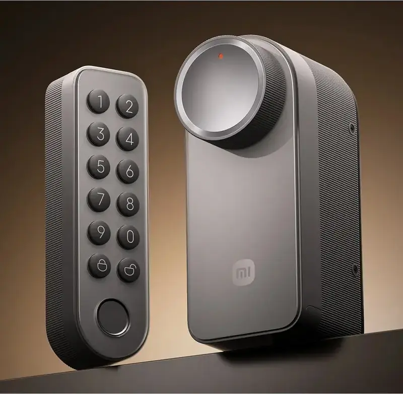 Sistem Blocaj Inteligent Xiaomi Self-Install Smart Lock XMZNMSEU2LD cu Tastatură XMZNMSKP1LD, Conectivitate Wi-Fi, App Xiaomi Home, IP65, Gri