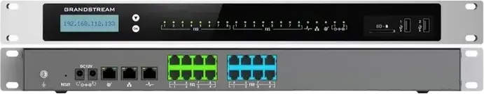Centrală Telefonie IP Grandstream UCM6308, 3000 Utilizatori, 450 Apeluri Simultane, Porturi Gigabit RJ45, Suport PoE+, Gestiune Cloud GDMS, Gri