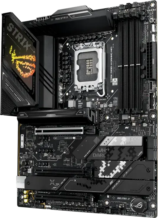 Материнская плата ASUS ROG STRIX Z890-H GAMING WIFI LGA1851 Intel Z890 ATX DDR5 256ГБ 9066+МТ/с PCIe 5.0 Wi-Fi 7 Bluetooth 5.4 Ethernet 5Гбит/с