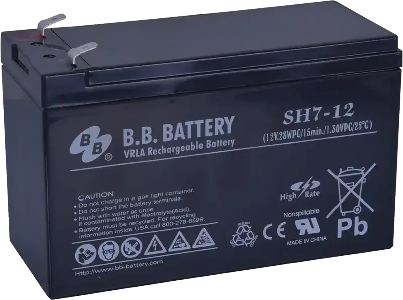 Acumulator UPS B.B. SH7-12, 12V 7